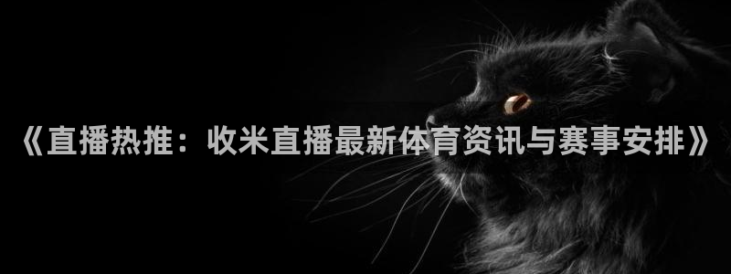 《直播热推：收米直播最新体育资讯与赛事安排》